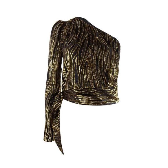 Rachel Zoe Women's Parish Top - Black/Gold - Picture 1 of 2